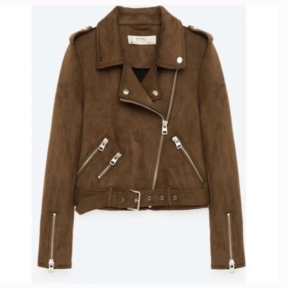 Zara Jackets & Blazers - Zara Brown Leather Jacket